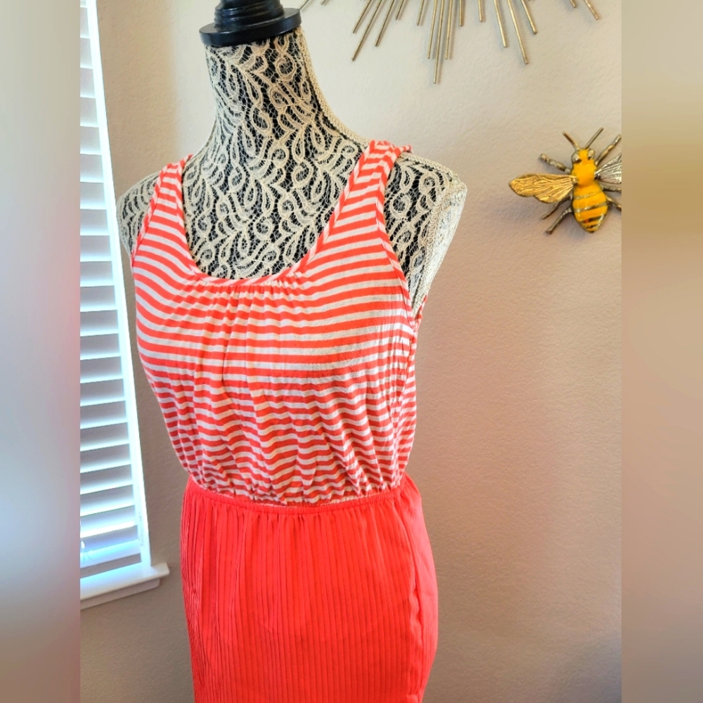 Vintage 90's Red & White Striped Tank Dress (Size S/M)
